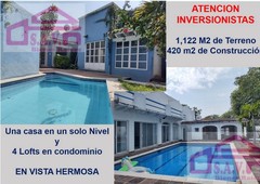 4 o mas recamaras en venta en vista hermosa cuernavaca