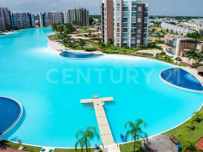 Renta departamento totalmente amueblado en Cancun, hermosa vista a laguna MJ0123