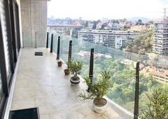 departamento en renta con terraza en tecamachalco - 3 habitaciones - 4 baños - 254 m2