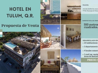 Hotel en Venta en Tulum, Quintana Roo