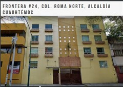 2 cuartos, 93 m bonito y amplio departamento en frontera 24 roma norte cdmx