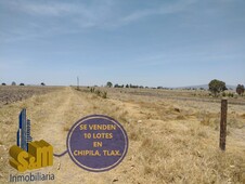 340 m gran venta de 10 lotes en chipila, tlaxcala.