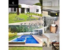 4 cuartos, 240 m casa frente a campo de golf en lomas de cocoyoc