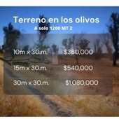 900 m terreno habitacional en venta en ciudad de los olivos,