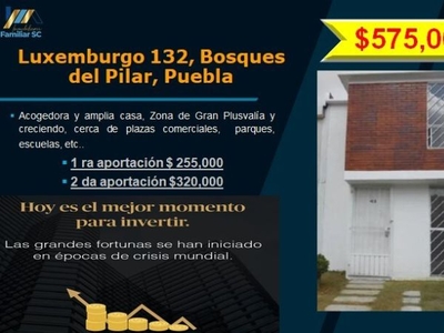 CASA EN VENTA DE REMATE BANCARIO EN BOSQUES DEL PILAR PUEBLA MVM