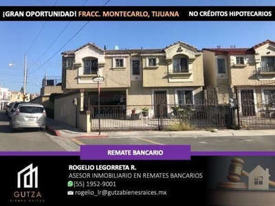 Casa en venta en Tijuana Baja California Fracc. Montecarlo, a min del Boulevard Teran RLR