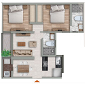 en venta, departamento nuevo en coyoacán - 2 habitaciones - 2 baños - 59 m2