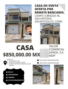 Casa En Azcapotzalco En Venta Cerca De La Secundaria 108