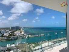 3 cuartos, 260 m sls departamento en renta espectacular vista puerto cancun