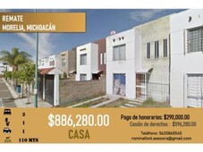 3 cuartos remate, casa en morelia, michoacn