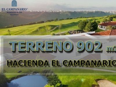 Hermoso Terreno de 902 m2 en Hacienda El Campanario, EXCLUSIVO! y de LUJO!