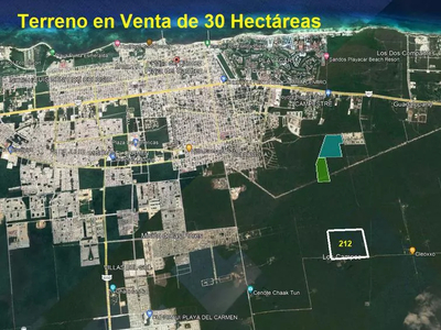 Terreno En Venta De 30 Has, Suelo H3 Y Hc5 En Playa Del Carmen. Q. Roo. México.