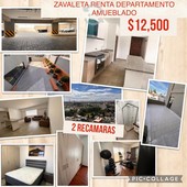 renta departamento amueblado zavaleta 2 rec