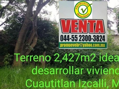 Terreno en Venta en Cuautitlán Izcalli, Mexico