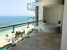 doomos. departamento 3 recámaras zona hotelera cancun frente al mar