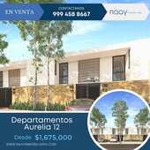 doomos. venta de departamento en temozón norte, aurelia 12, yucatán, npc-247