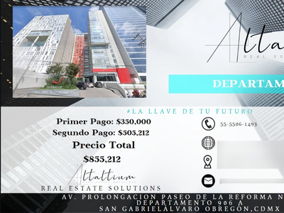 Departamento En Venta, Cdmx A Un Lado De Av. Paseo De La Reforma. Remate...!!