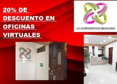 RENTA DE OFICINA AMUEBLADA EN EN EL CENTRO DE NAUCALPAN