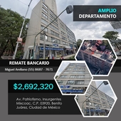 doomos. departamento en venta en av. patriotismo, insurgentes mixcoac, benito juárez, ciudad de méxico