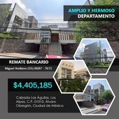 doomos. departamento en venta en calzada las aguilas, los alpes, alvaro obregon, ciudad de méxico