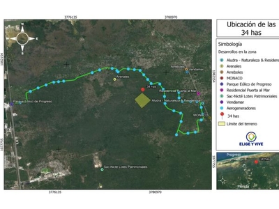 34 HECTÁREAS EN VENTA EN PUERTO PROGRESO, YUCATÁN