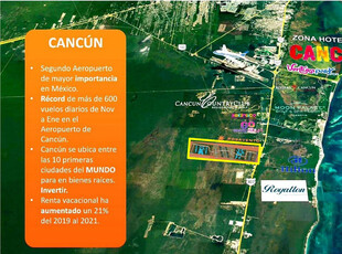 Terreno En Pre Venta, Lotes Inversión Desde 143 M2, 48 Meses Sin Intereses, Cancún.