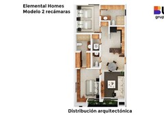 departamento en venta 2 recámaras. entrega sep 2022