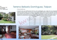 Vendo lote de 150 m2 para 5 casas en condominio, cuenta con todos los servicios, a una cuadra de Insurgentes a dos cuadras de Plaza Cuicuilco.