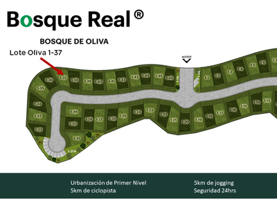 Bosque Real Lote Residencial, Reserva En Bosque De Oliva 1-37
