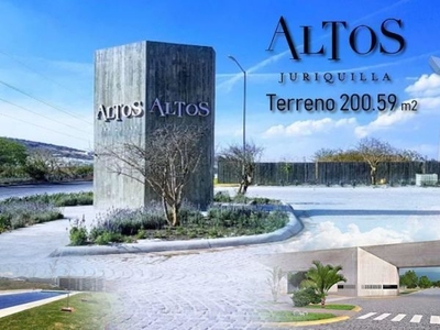Se Vende Terreno en Altos Juriquilla de 200 m2, Inigualable atmósfera y confort