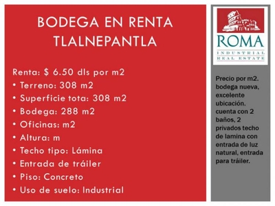 Bodega en Renta en Tlalnepantla, Mexico