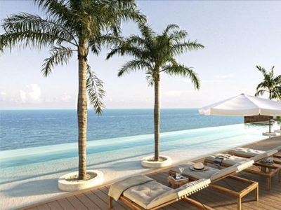 Condominio con aceso a la playa, terraza comun con vista al mar, area de asador