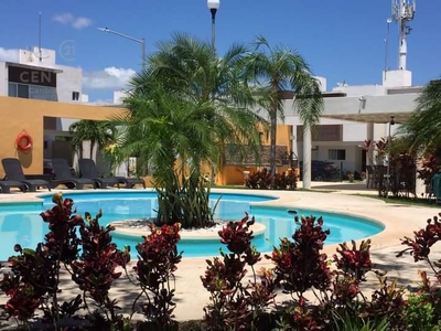 Doomos. For rent beautiful 3 bdr House furnished at Los Olivos Playa del Carmen P3941