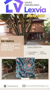 Casa en Venta en RANCHO CORTES Cuernavaca, Morelos