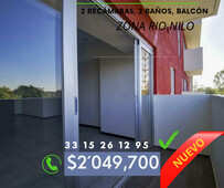 departamentos en venta - 77m2 - 2 recámaras - guadalajara - 2,345,000