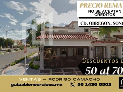 Gran Remate, Casa en Venta, Montecarlo, Cd. Obregon, Sonora. RCV