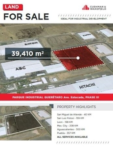 Land For Sale in Industrial Park Queretaro