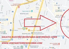 terreno en venta narvarte poniente h4 20 m