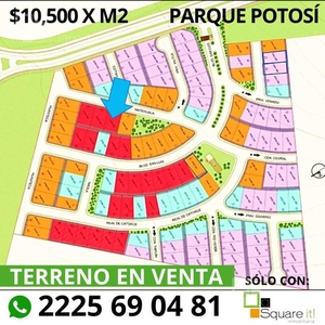 Terreno en Venta en Parque Potosí, Lomas de Angelópolis III, SÚPER PRECIO $10,500 x m2