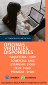 RENTA UNA OFICINA VIRTUAL CON DOMICILIO FISCAL Y COMERCIAL DESDE $1200