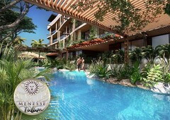 departamento en venta en tulum, menesse tulum metros cúbicos