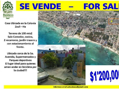 Casa en Venta en Zazil Ha Playa del Carmen, Quintana Roo