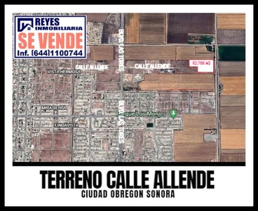 SE VENDE TERRENO AL ORIENTE DE LA CIUDAD, EN OBREGÒN , SONORA.