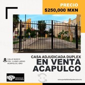 oportunidad casa duplex en acapulco