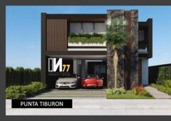 3 cuartos, 245 m casa en punta tiburón con alberca