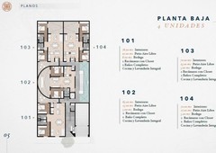 santa maría la ribera, preventa departamento 102 en calle trébol vm