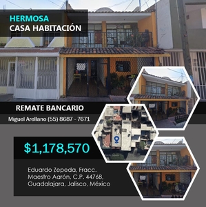 doomos. casa en venta en eduardo zepeda, joaquín aarón, guadalajara, jalisco