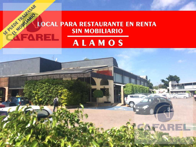 Atencion Inversionistas !! Local Para Restaurante En Renta En Alamos (mt)