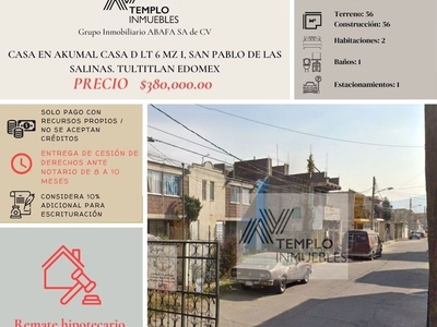 Casa en venta Calle Akumal, San Pablo, San Pablo De Las Salinas, Edomex, México