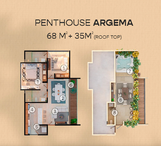 Penthouse(Argema) en Renta en Aldea Borboleta Temozón Norte